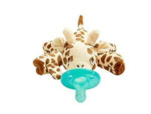 Philips AVENT Soothie Snuggle Pacifier Holder with Detachable Pacifier, 0m+, Giraffe, SCF347/01-1... | Amazon (US)