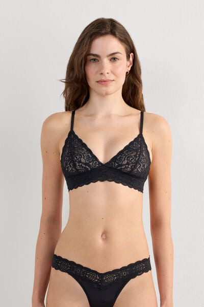 Intimissimi Emma Lace Triangle Bra Woman Black Size 2B | Intimissimi (US)