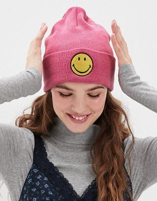 AE Smiley® Face Beanie | American Eagle Outfitters (US & CA)