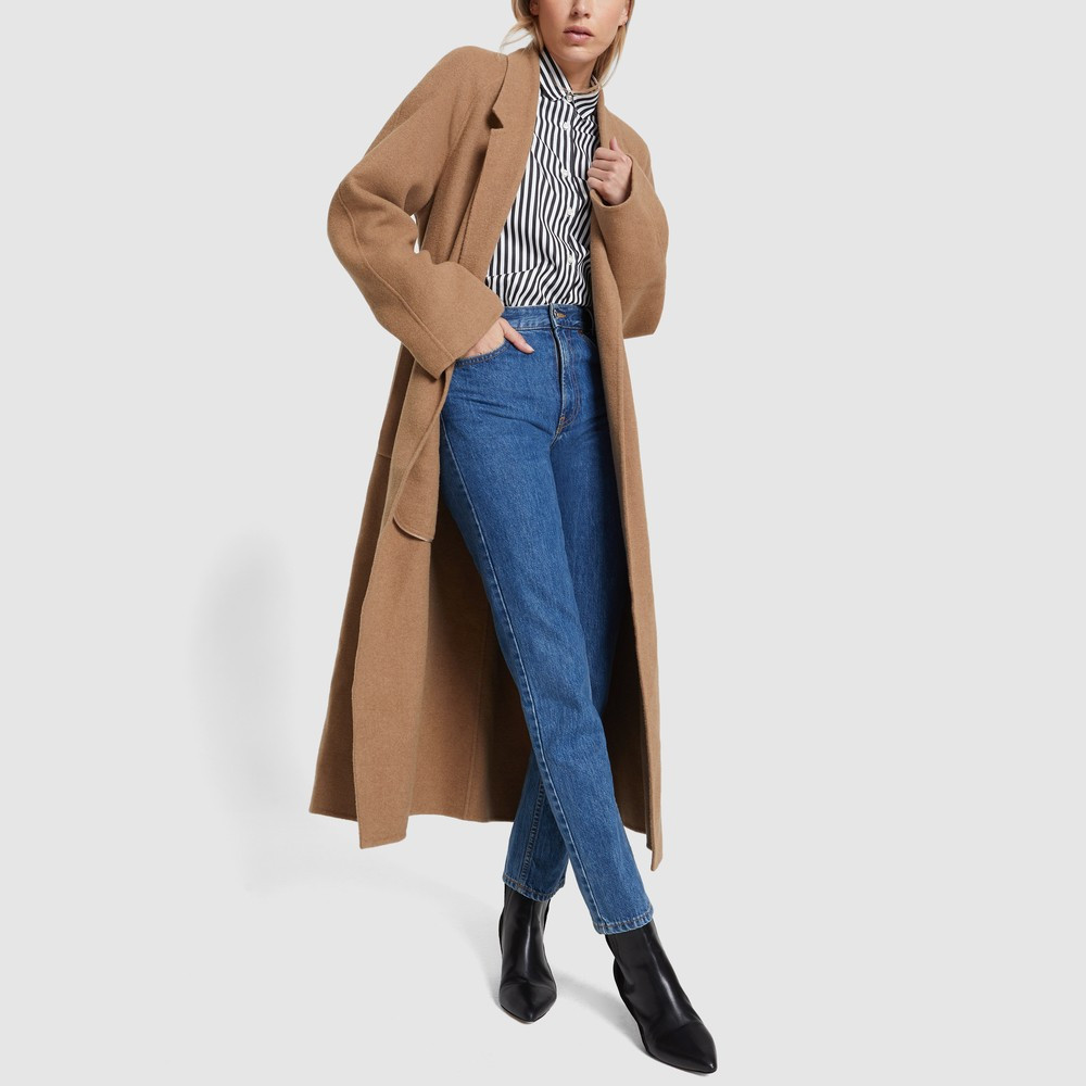 Joseph Solferino Camel Hair Trench Coat, Size FR 36 | goop