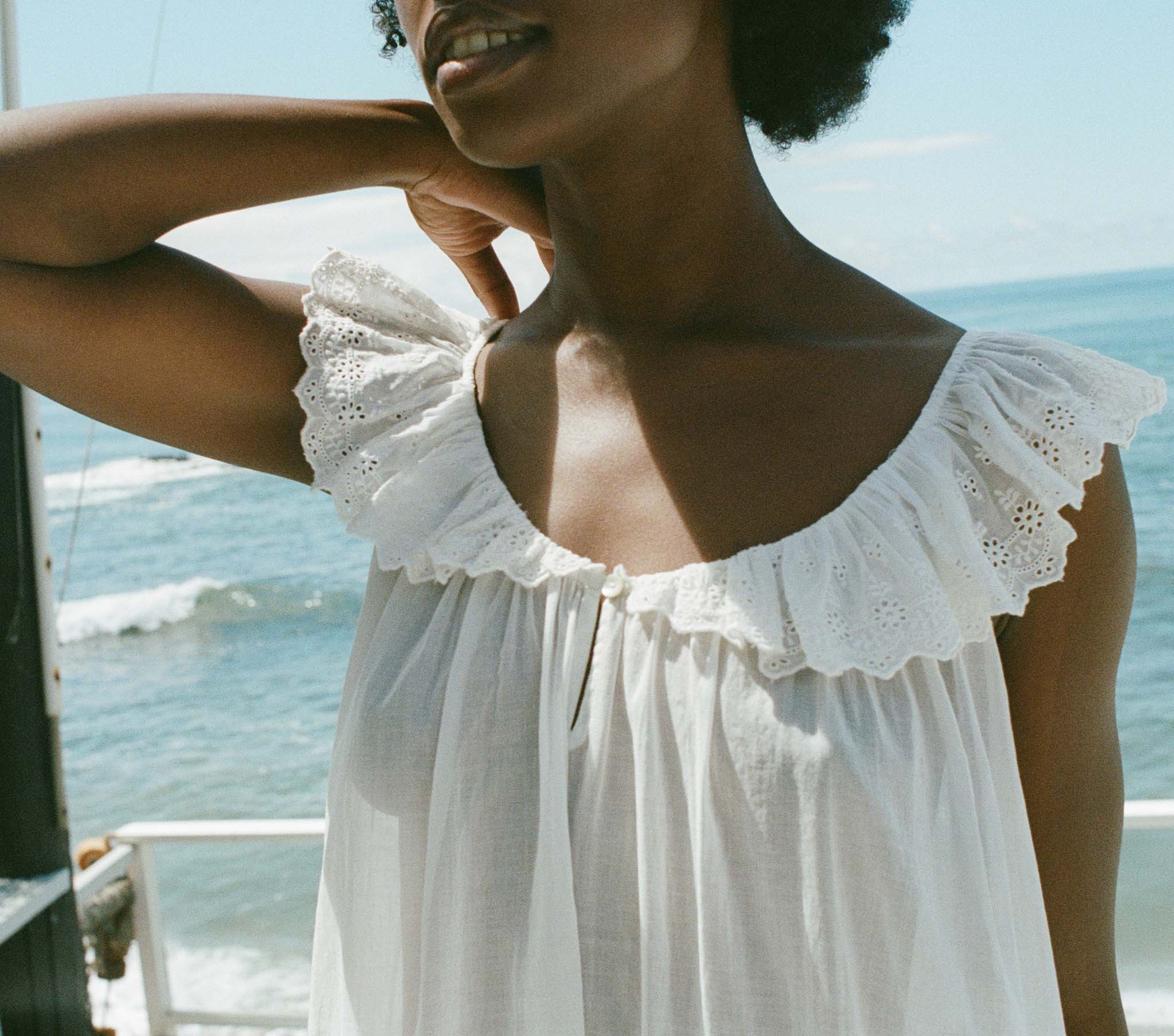 Jettie Nightgown - Salt | DÔEN | DOEN