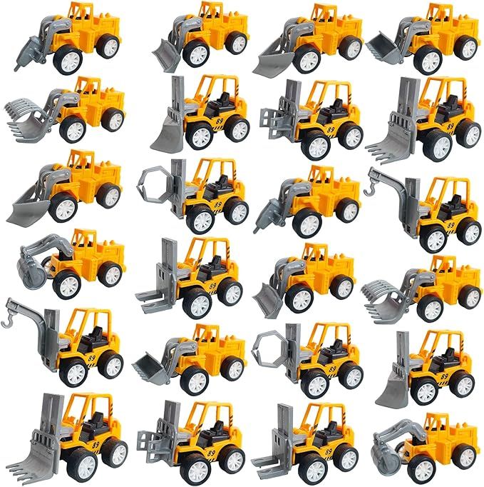 Juuxncgv 24PCS Mini Construction Vehicles,Play Figure Vehicles,Pull Back Engineering Vehicles,Toy... | Amazon (US)