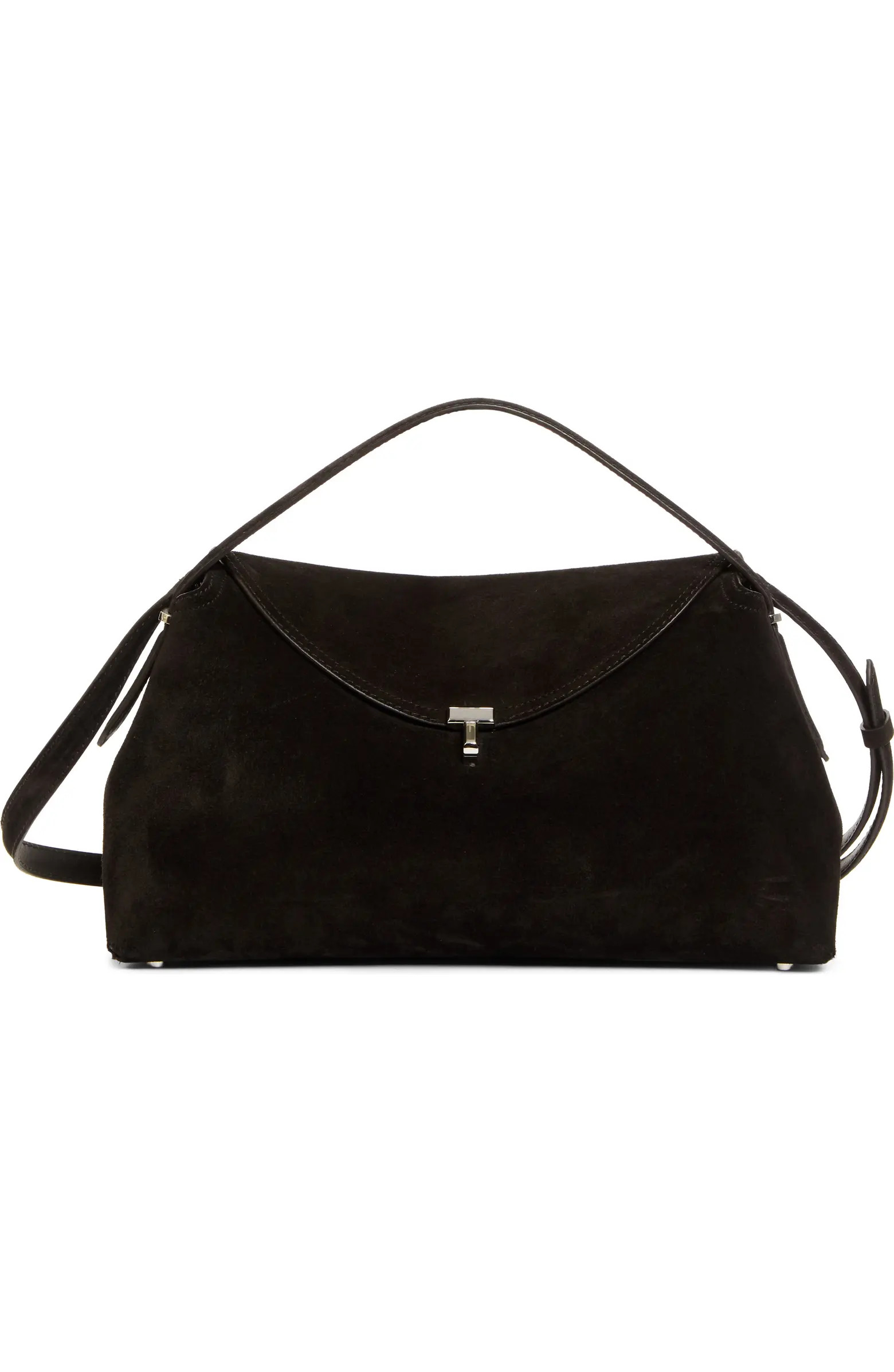 T-Lock Curved Leather Top Handle Bag | Nordstrom
