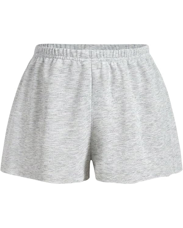 COZYEASE Women's Elastic Waist Mini Shorts Mid Rise Casual Lounge Sweat Shorts | Amazon (US)