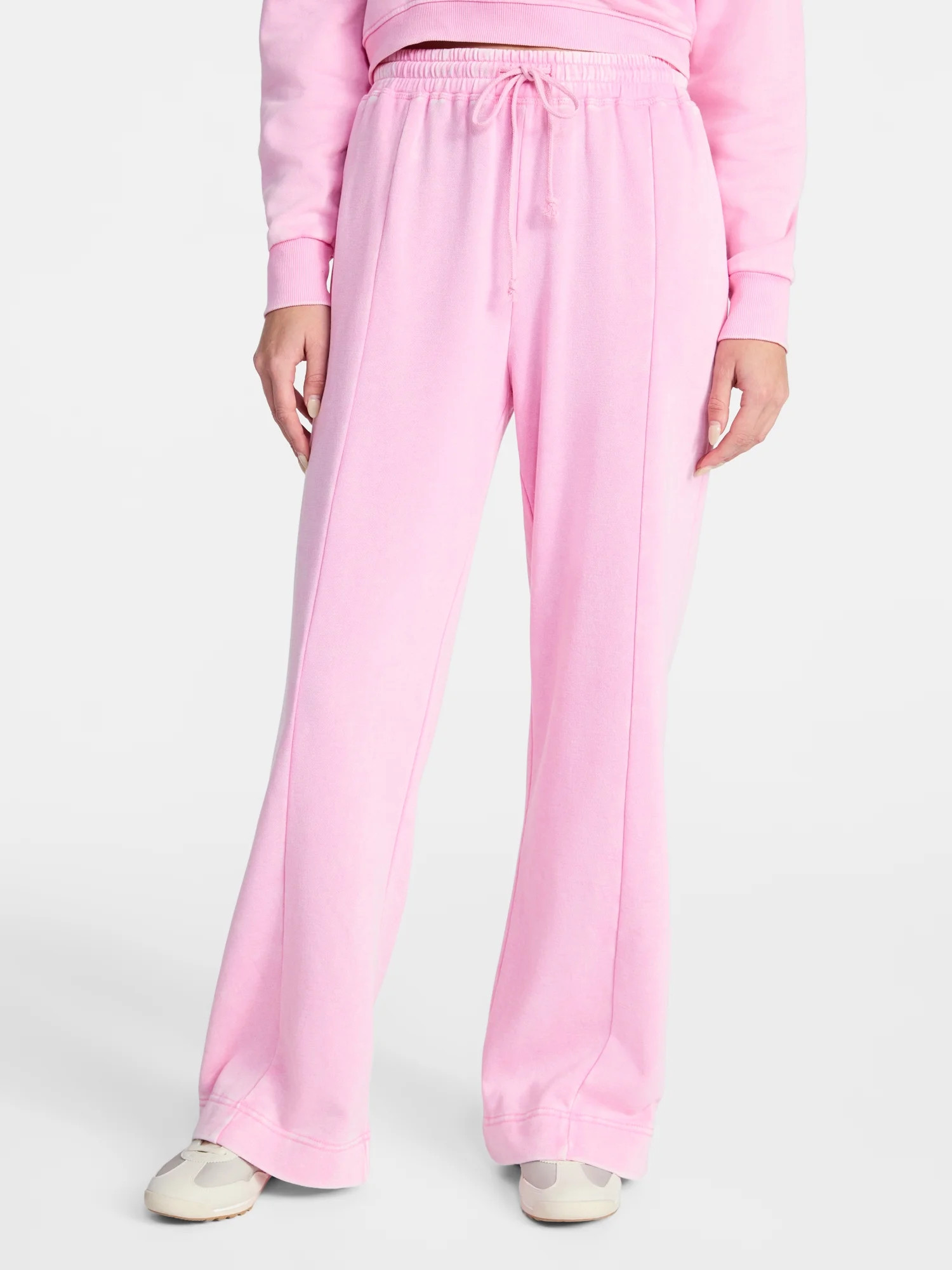 No Boundaries Mineral Wash Wide-Leg Sweatpants, 31'' Inseam, Women's XXS-XXL | Walmart (US)