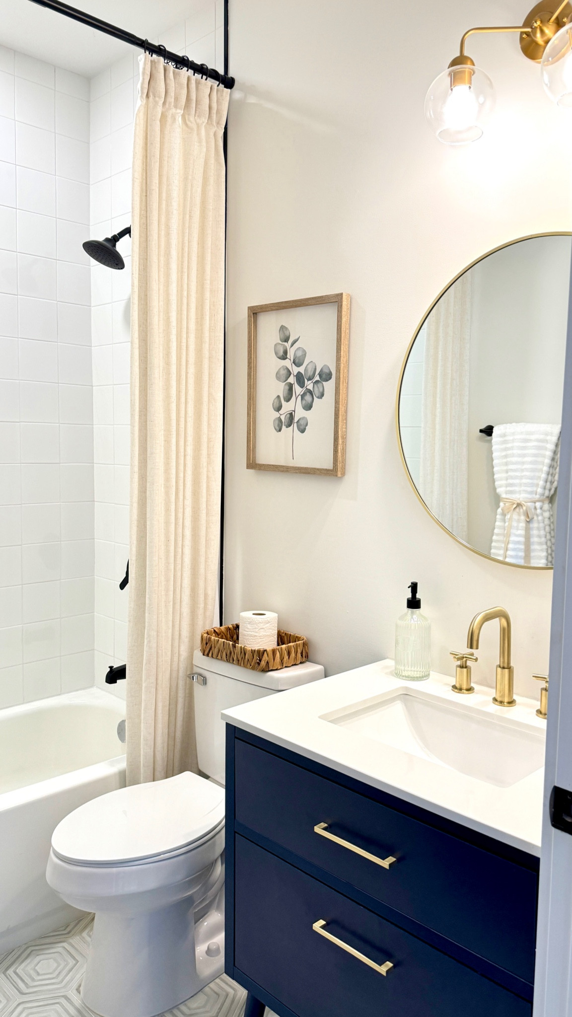 The cutest guest bathroom with the best high end shower curtain hack ✨ #LTKxTarget

#LTKfindsunder50 #LTKhome