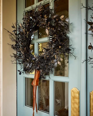 Morticia Pre-Lit Wreath with Bow | McGee & Co. (US)