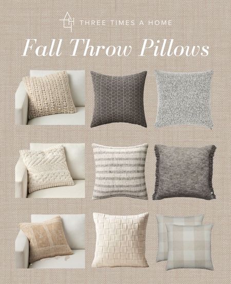 Neutral pillows for fall 

#LTKSeasonal #LTKFind #LTKhome