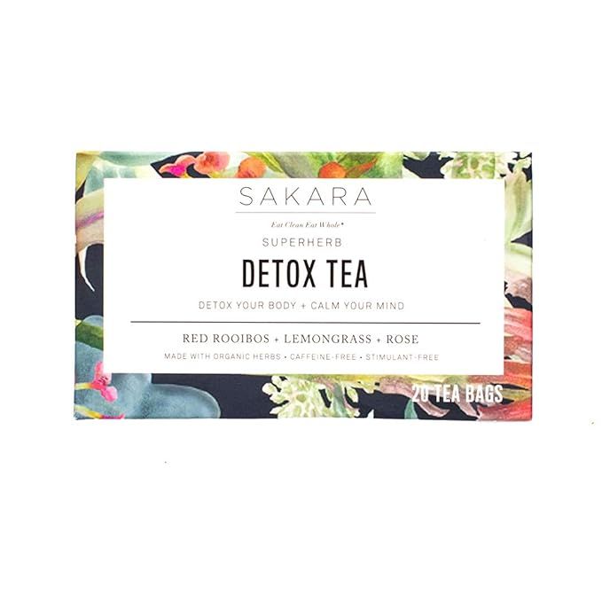 Sakara Superherb Herbal Tea- 20pk | Detox, Metabolism, Digestion, Immunity, Healthy Adrenals, Caf... | Amazon (US)
