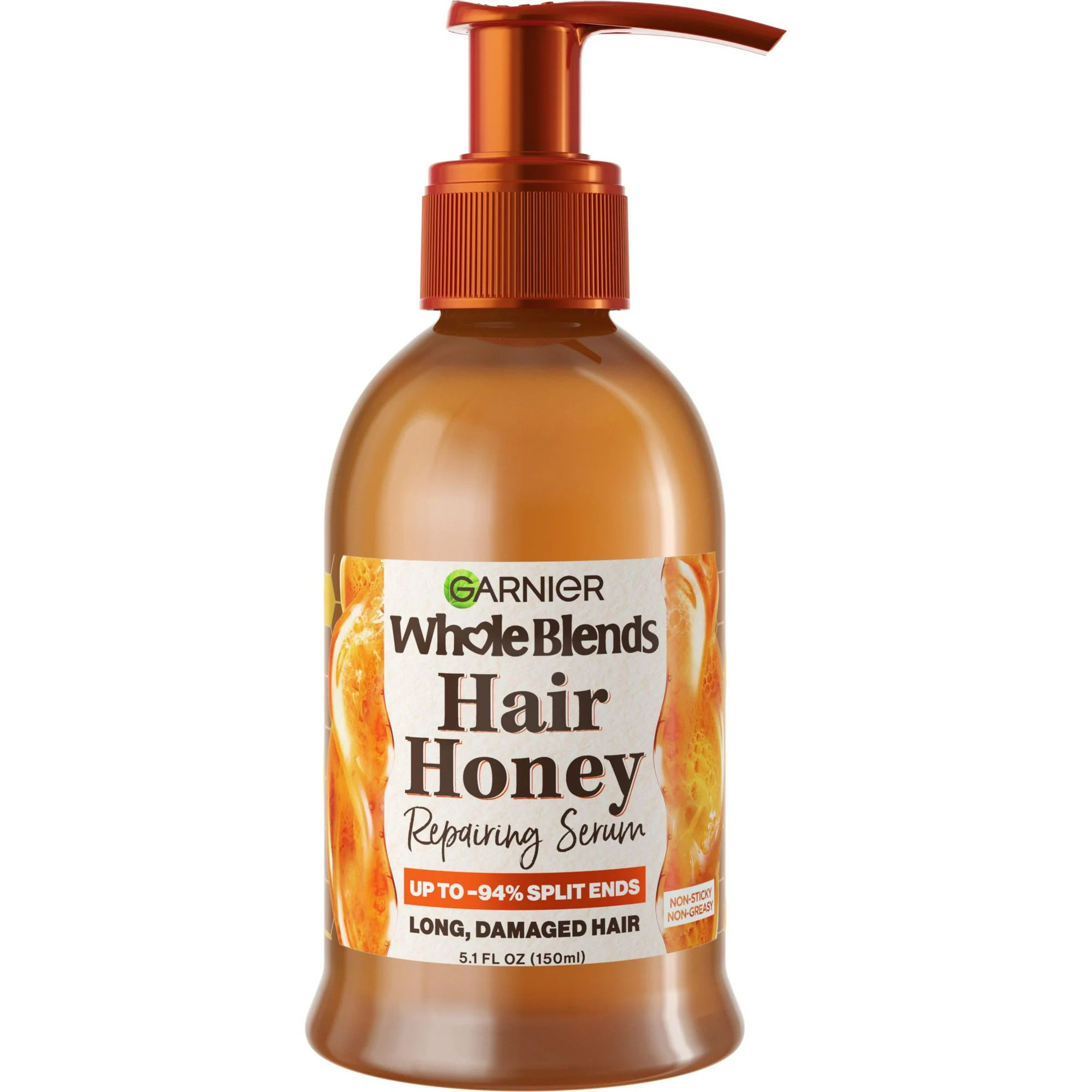 Garnier Whole Blends Honey Treasures Hair Honey Repairing Leave In Serum, 5.1 fl oz | Walmart (US)