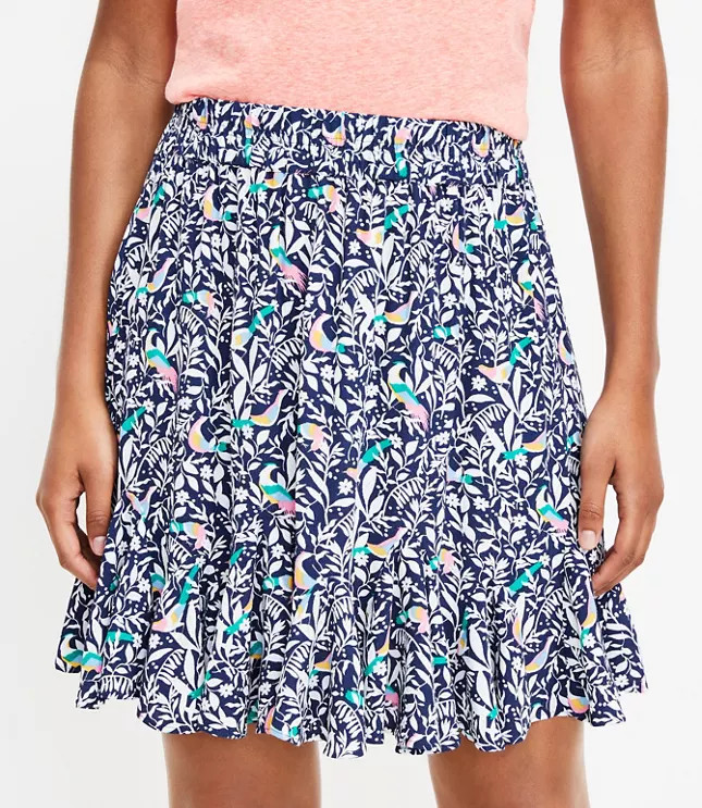 Bird Godet Skirt | LOFT