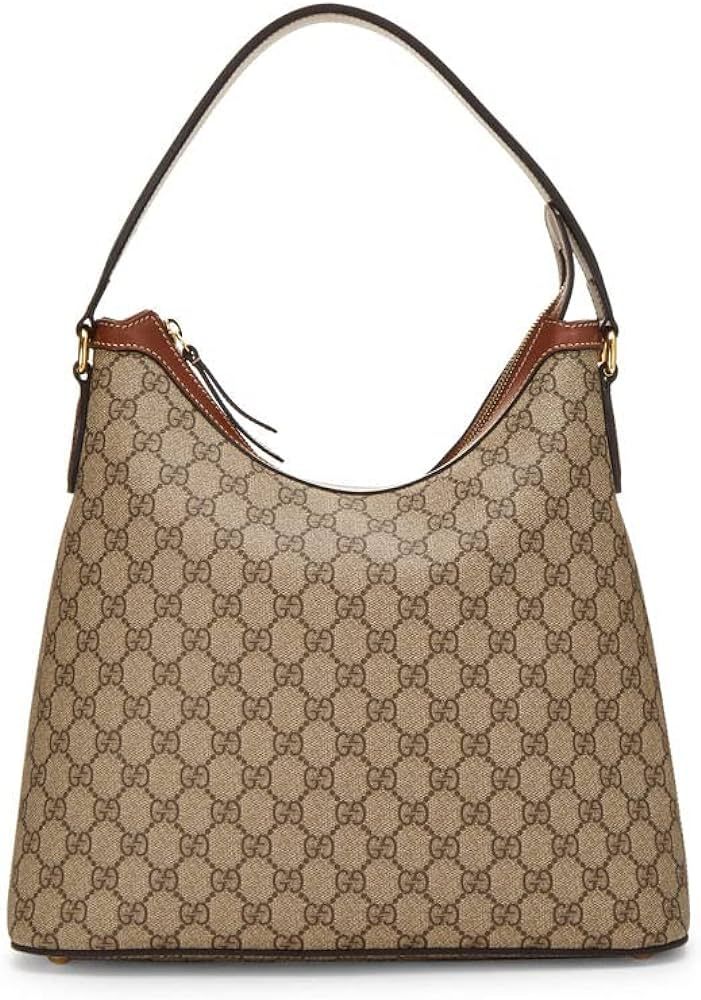Amazon.com: Gucci, Pre-Loved Brown GG Supreme GG Canvas Pocket Hobo, Brown : Clothing, Shoes & Je... | Amazon (US)