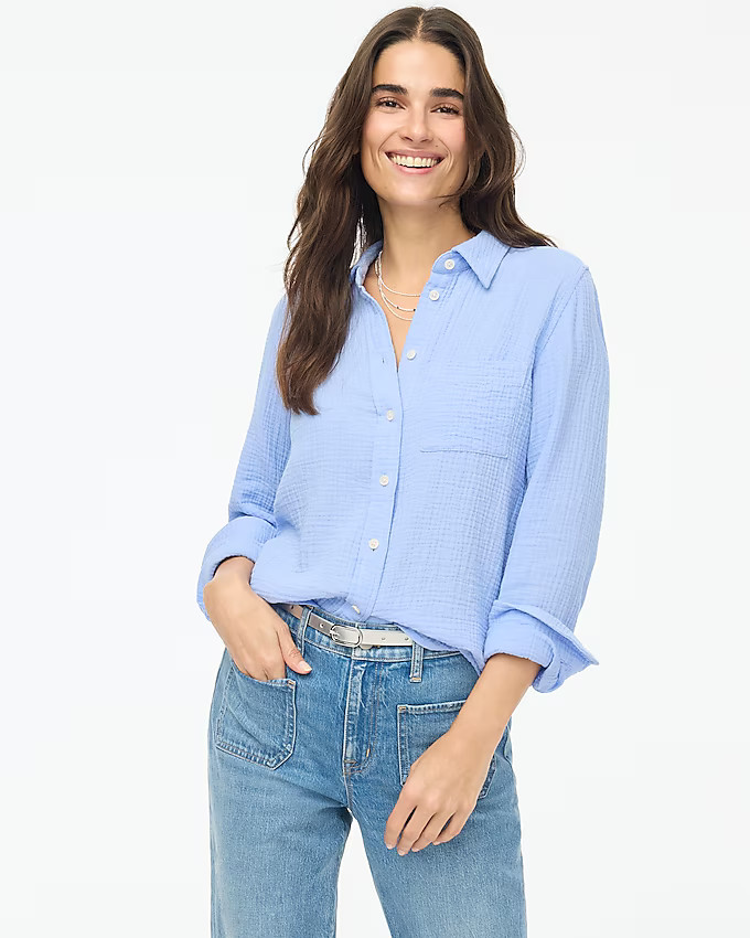 Gauze button-up shirt | J.Crew Factory