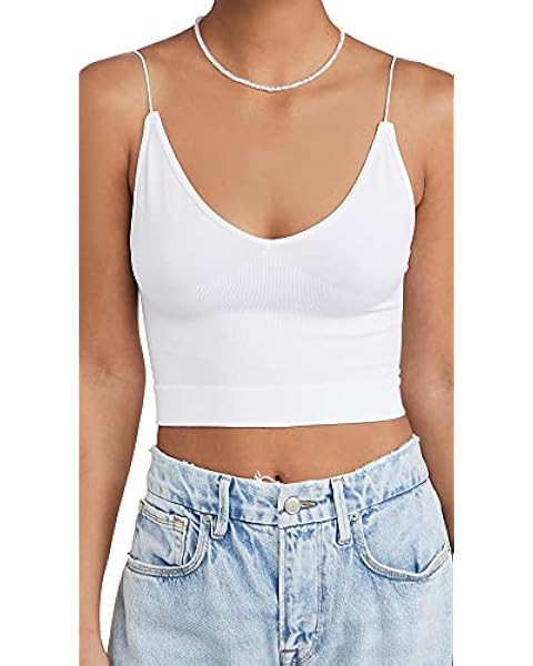 Free People Women's Slim  Seamless Skinny Strap Crop Cami | Amazon (US)