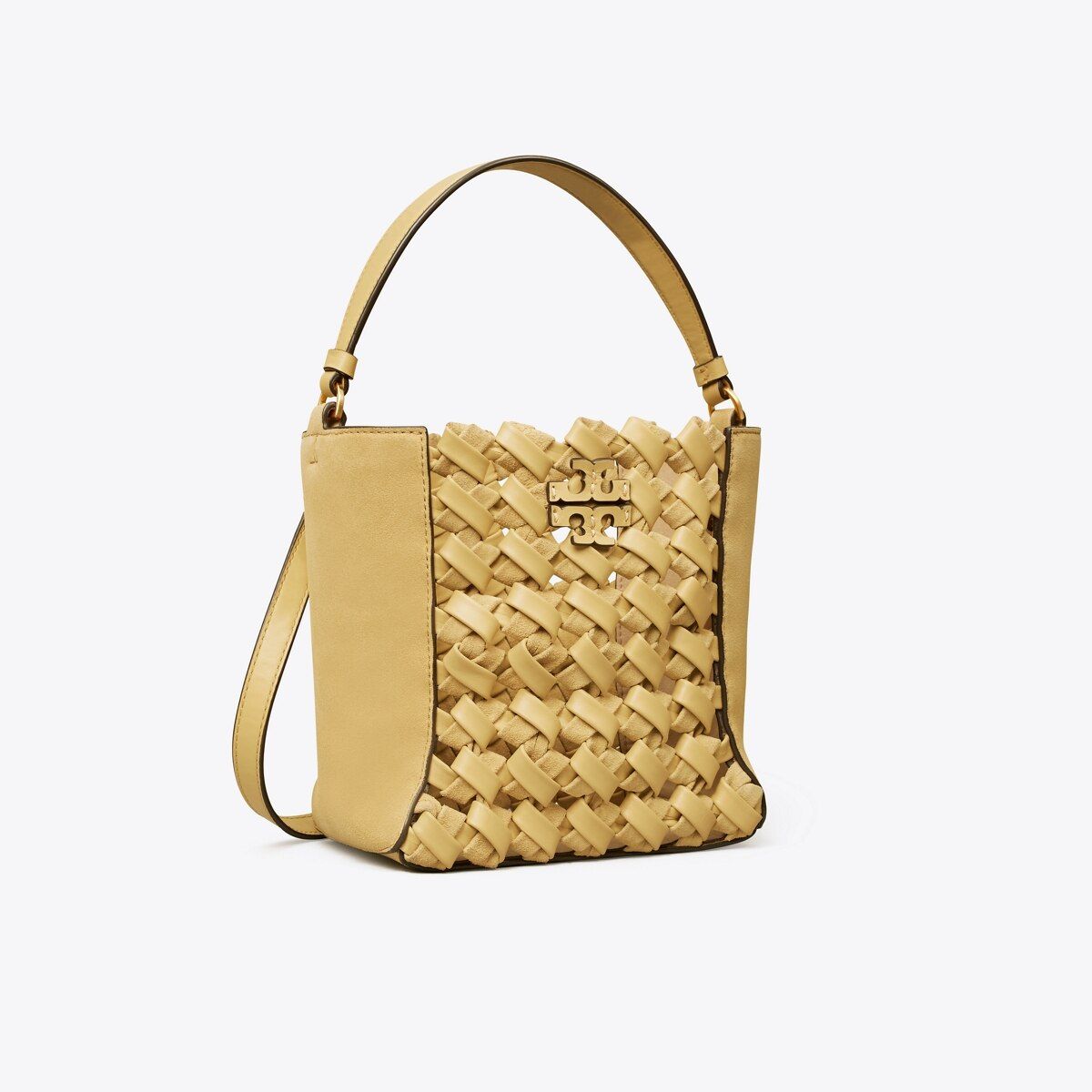 McGraw Woven Embossed Small Bucket Bag | Tory Burch (US)