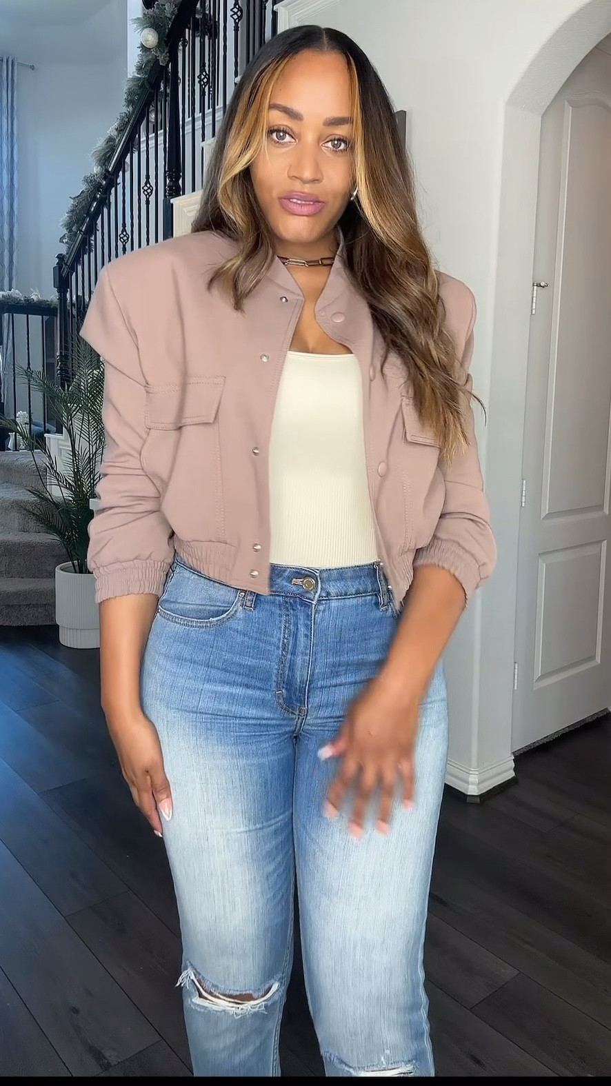 This bomber jacket is an easy way to level up a casual outfit. 

#LTKVideo #LTKstyletip #LTKover40
