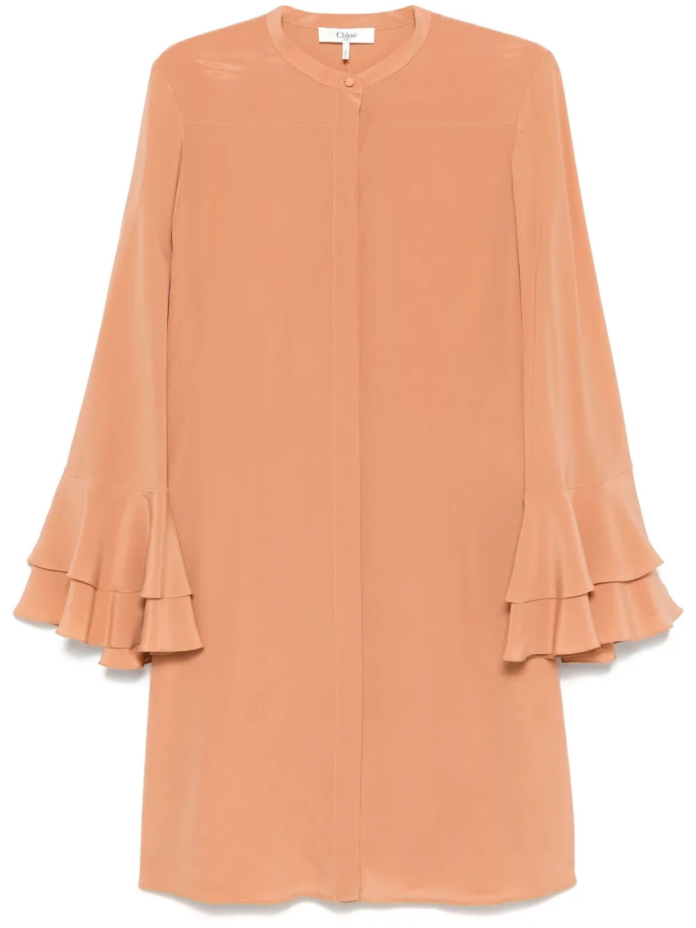 Chloé Silk Shirt Dress | Orange | FARFETCH | Farfetch Global