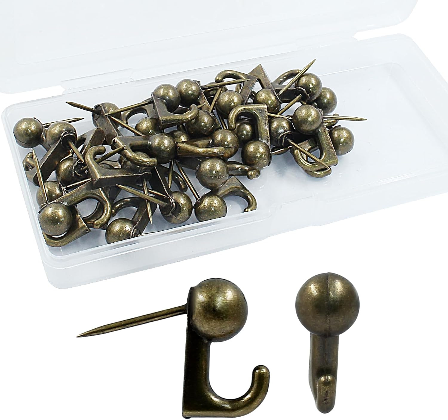 Zorfeter 30 Pieces Push Pin Picture Hooks Decorative Push Pins Hangers for Wall Hanging, Thumb Ta... | Amazon (US)