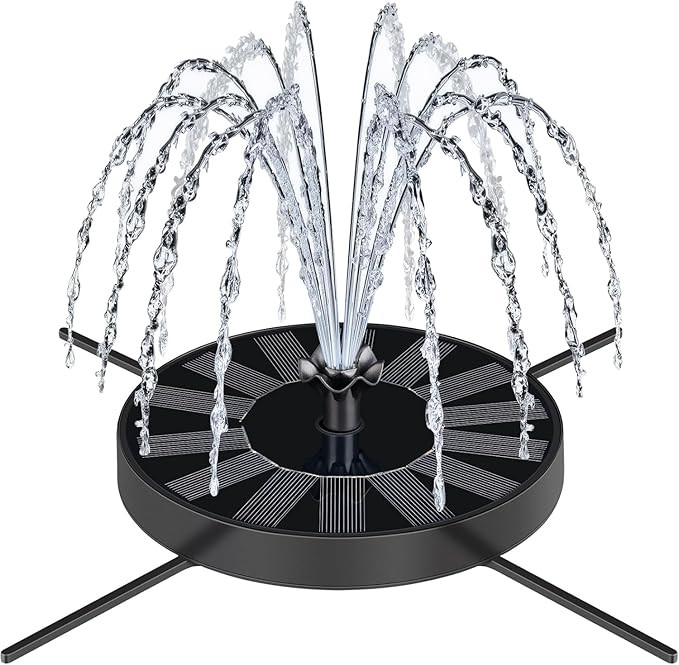SEIRMEP Solar Fountain Pump with Spray Height Adjustment, Upgrade Glass Solar Bird Bath Fountains... | Amazon (US)