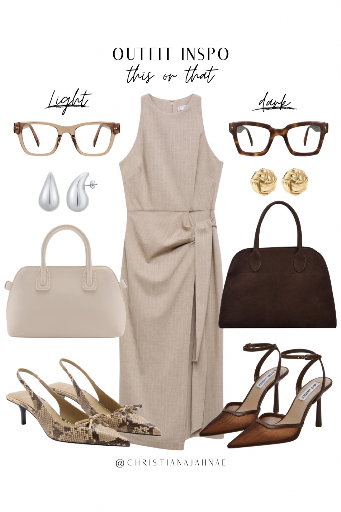 Styling this dress using light vs dark accessories 🍂

#LTKStyleTip