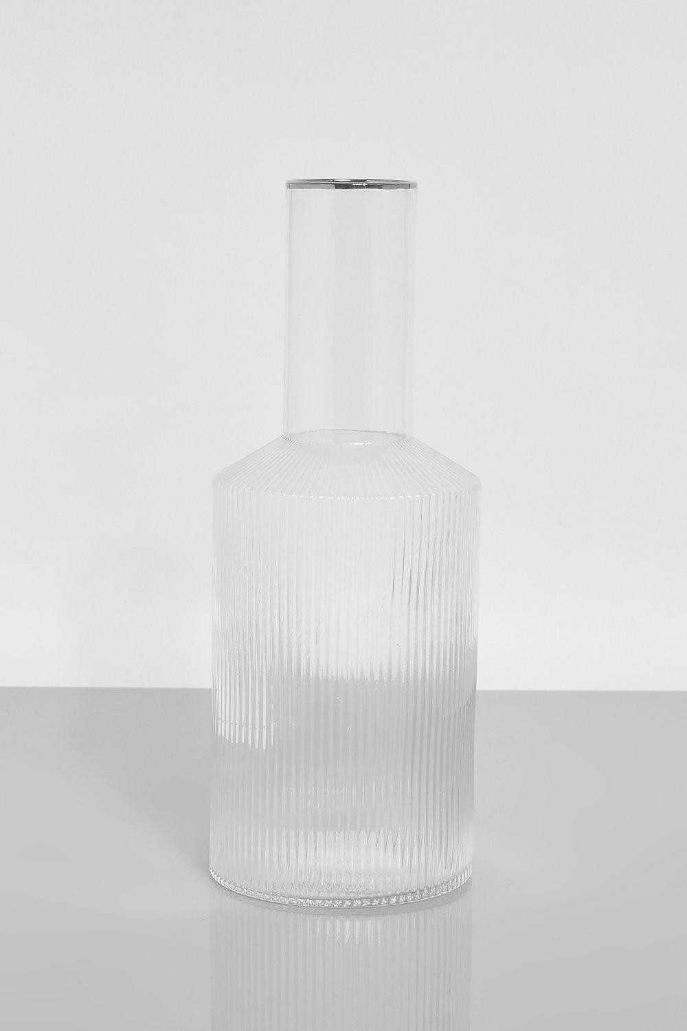 Ribbed Glass Stem Vase | Boohoo.com (US & CA)