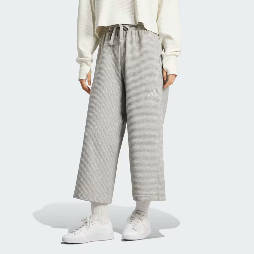 ALL SZN Rib 7/8-Length Wide Leg Pants | adidas (US)