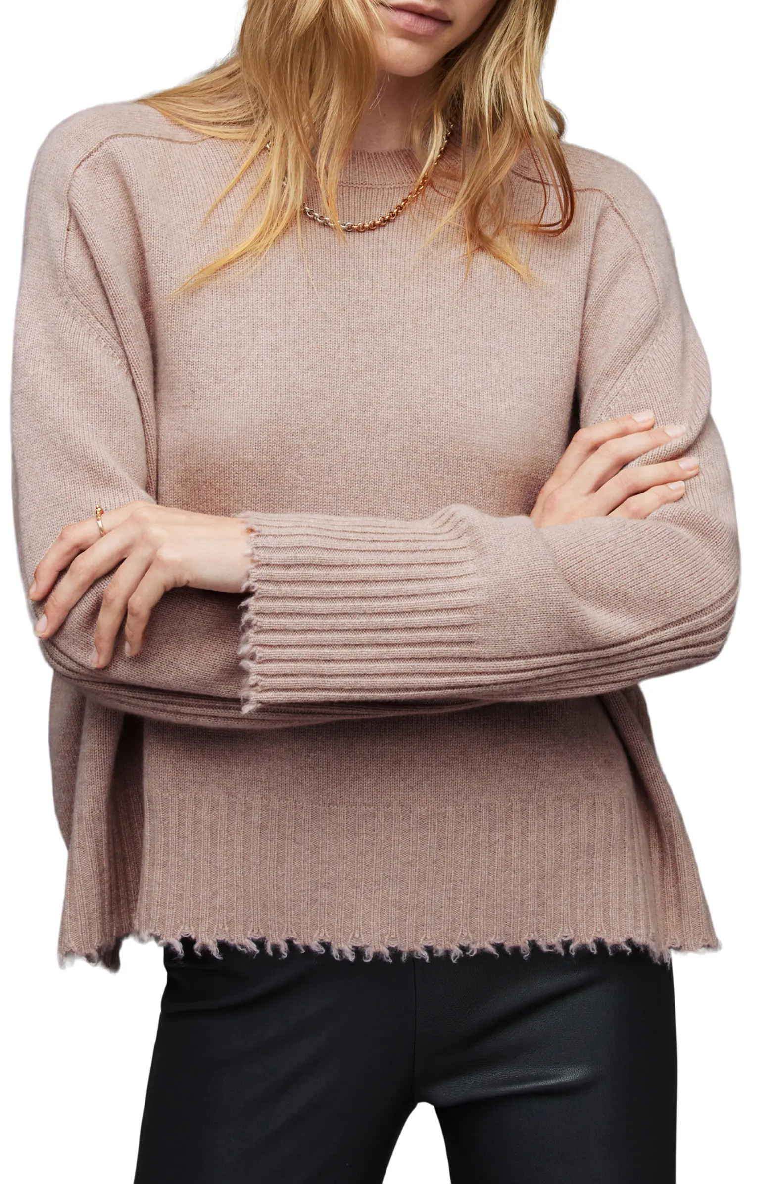 Kiera Fray Edge Crewneck Sweater | Nordstrom