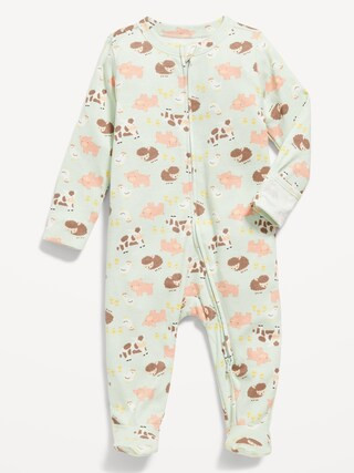 Unisex 2-Way-Zip Sleep & Play Footed One-Piece for Baby | Old Navy (US)