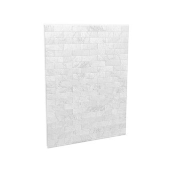 MAAX  Utile 60-in x 82.63-in Marble Carrara Shower Surround Back Wall Panel | Lowe's