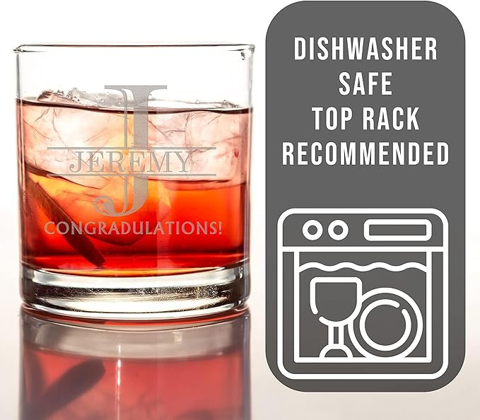 Personalized Etch 11oz Custom Whiskey Glass, Whiskey Gifts for Men, Bourbon Glass Engraved, Birth... | Amazon (US)