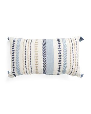 14x24 Indoor Outdoor Tassel Pillow | TJ Maxx