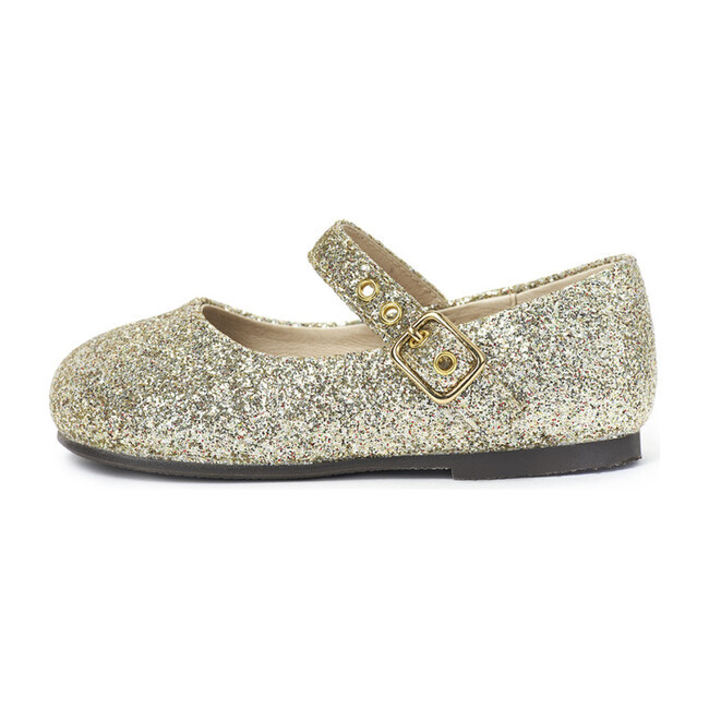 Age of Innocence Eva Glitter Flats (Gold, Size 20) Maisonette | Maisonette