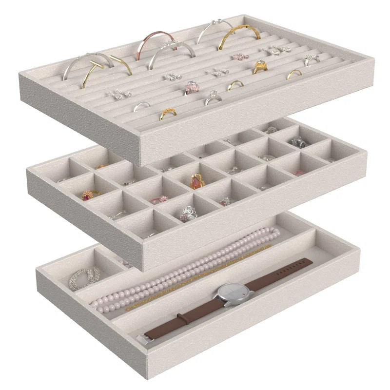 3 Piece Jewelry Organizer Tray Set | Wayfair North America