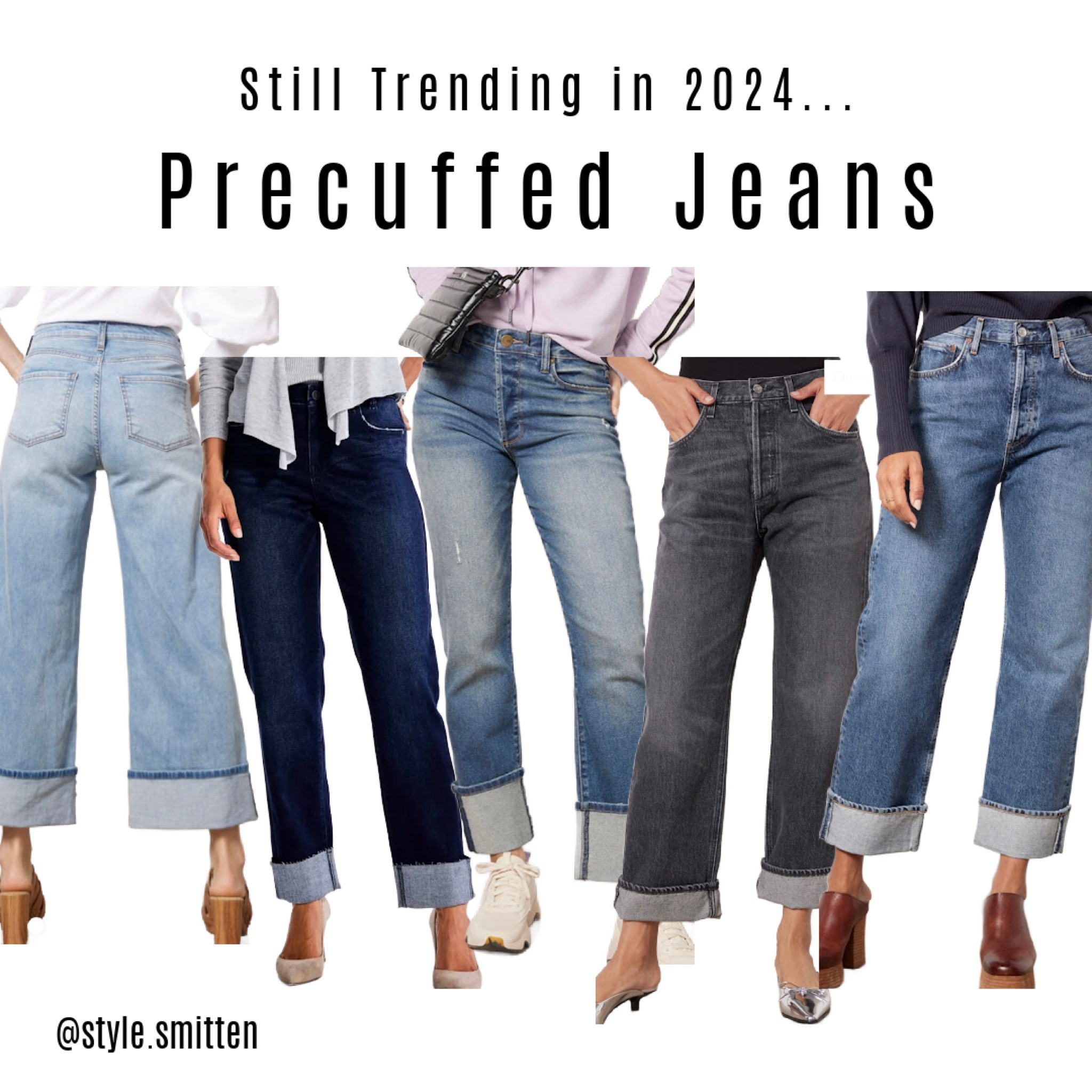 The wide pre cuffed jeans were a big trend in 2023 and they are still trending strong in 2024


#LTKfindsunder100 #LTKover40 #LTKstyletip