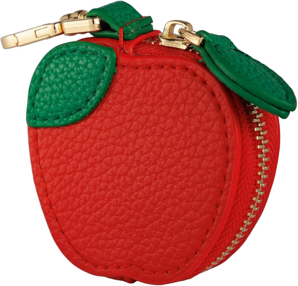 Fruit Coin Purse Bag Charm Keychain, Mini Charm Kawaii Leather Coin Purse Pouch Holder for Airtag... | Amazon (US)
