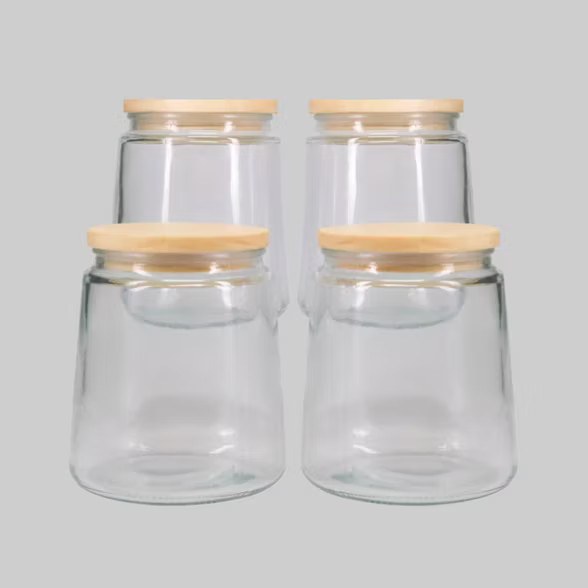4ct Small Jars with Wood Lid - Bullseye's Playground™ | Target