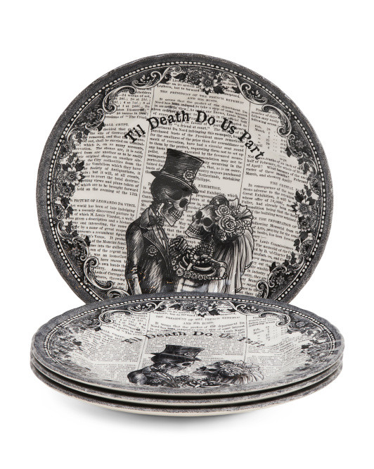 4pk Till Death Dinner Plates | Halloween | Marshalls | Marshalls