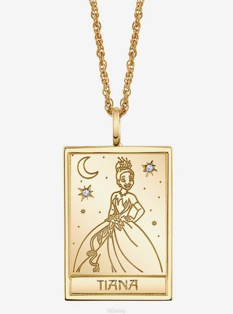 Disney x RockLove The Princess And The Frog Tiana Tablet Gold Plated Necklace | BoxLunch | BoxLunch