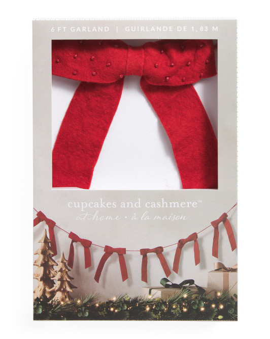 6ft Wool Blend Bow Garland | Pillows & Decor | Marshalls | Marshalls