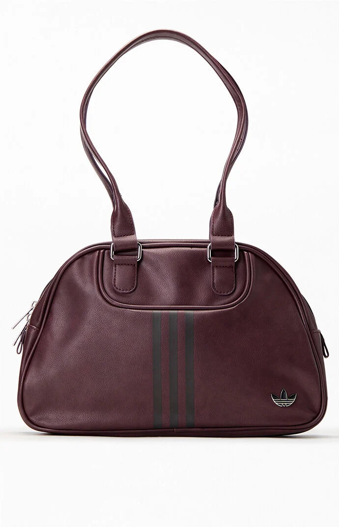 Adidas Burgundy Faux Leather Airliner Shoulder Bag | PacSun