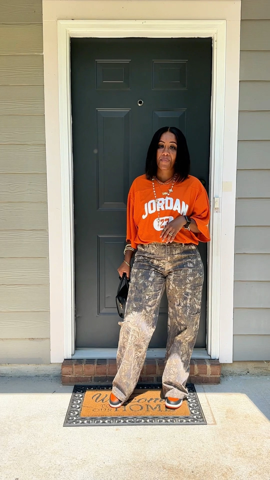 Fall outfit. Styling mesh jersey shirt with camo cargo pants 

#LTKStyleTip #LTKShoeCrush #LTKOver40