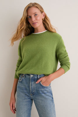 Peridot Cashmere Boyfriend Bodie Crewneck | Tuckernuck (US)
