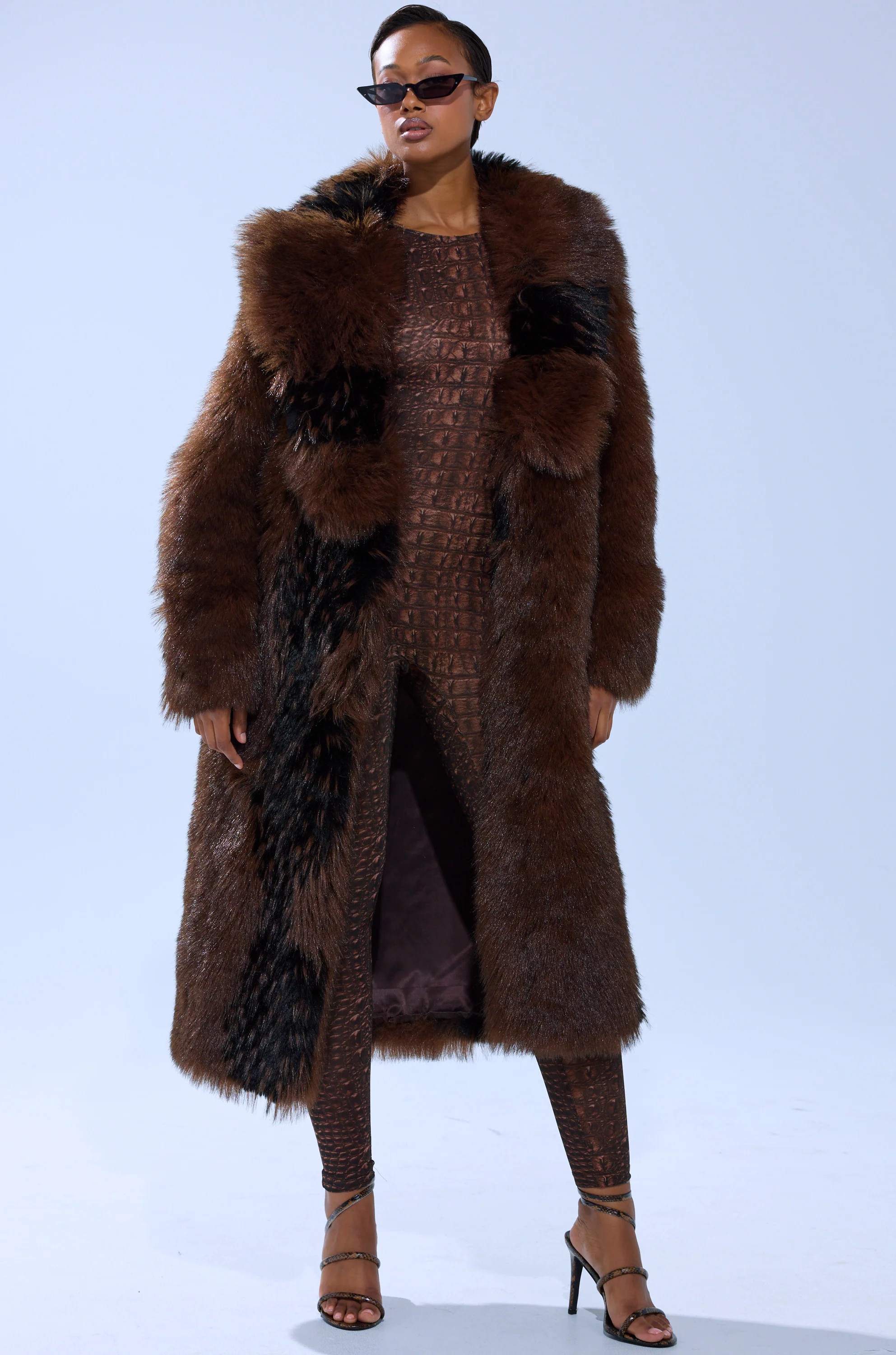 TELLURIDE FAUX FUR IN BROWN | AKIRA