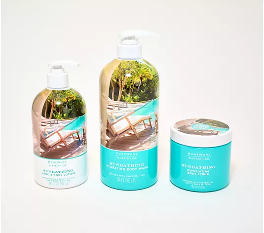 Homeworx by Slatkin & Co. 3-Piece Coastal Getaway Collection - QVC.com | QVC