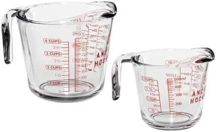 Anchor Hocking Measuring Cup Set (2-Piece, 2-Cup & 4-Cup, dishwasher safe) | Amazon (US)