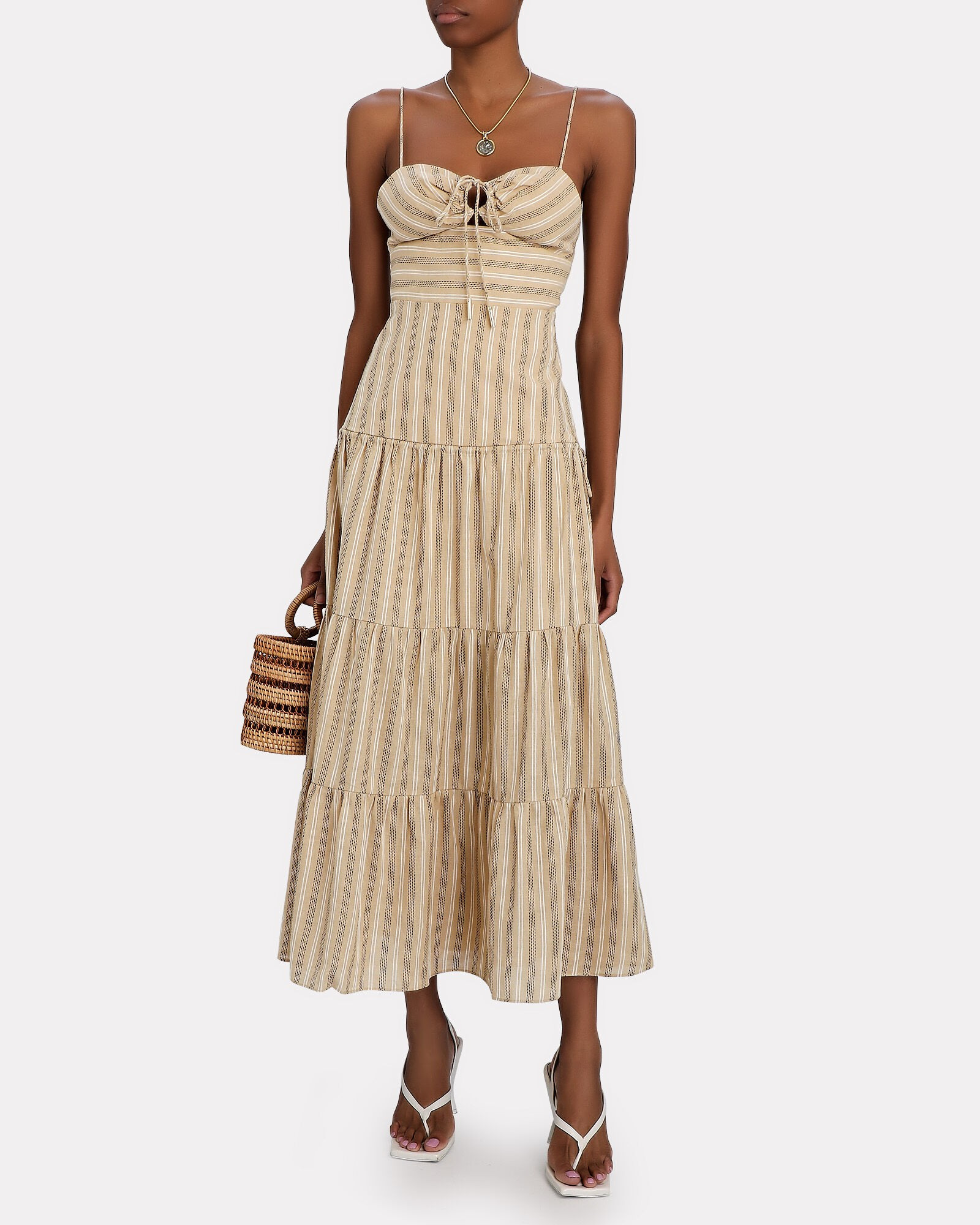 Jordan Tiered Striped Maxi Dress | INTERMIX