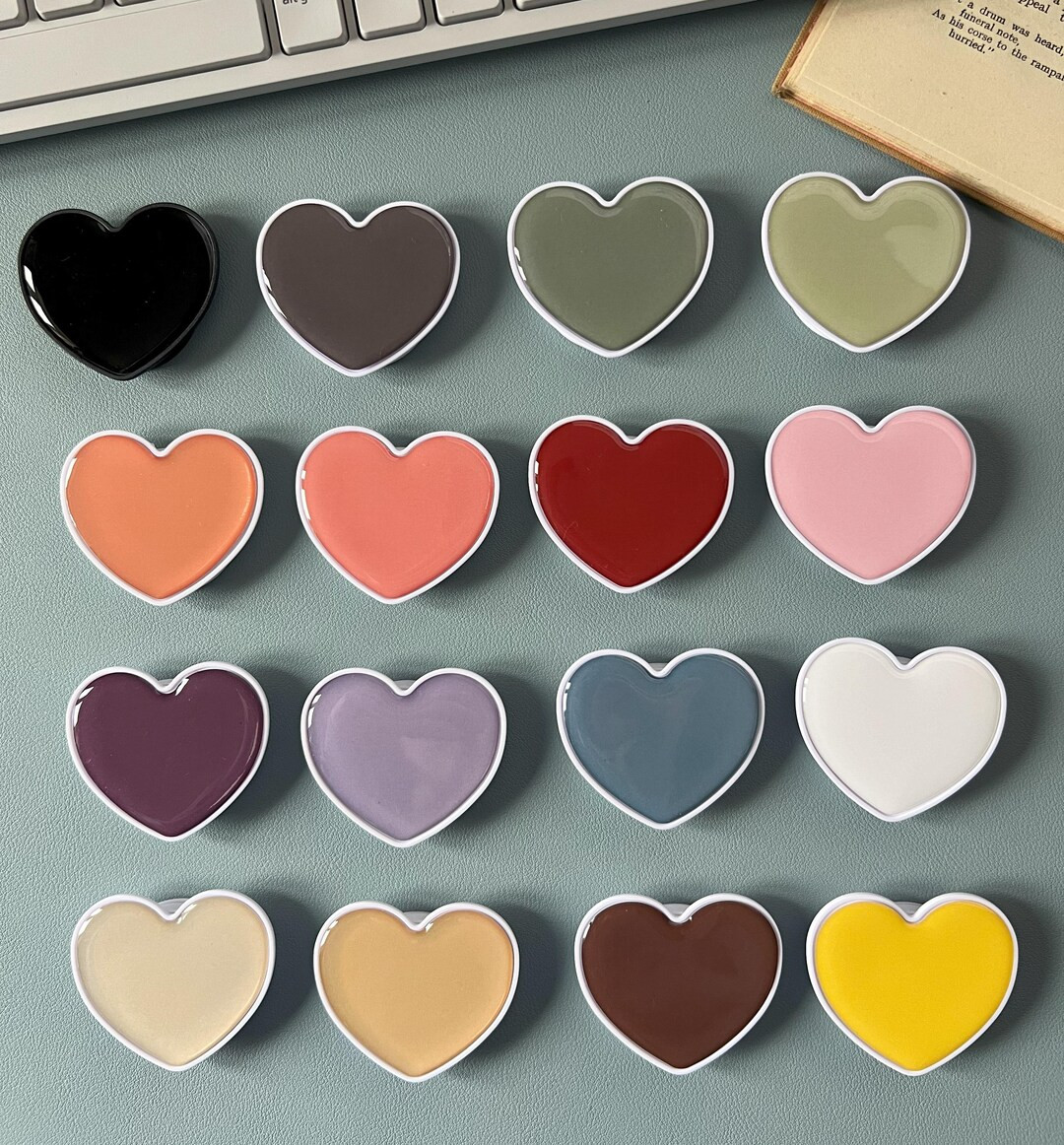 RESTOCKED Heart Shape Color Phone Grip Smartphones Secure Hold Standgift Uniquephone Stand Mountk... | Etsy (US)