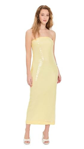 endless rose Women's Strapless Sequins Maxi Dress, Butter, Yellow, Metallic, L | Amazon (US)