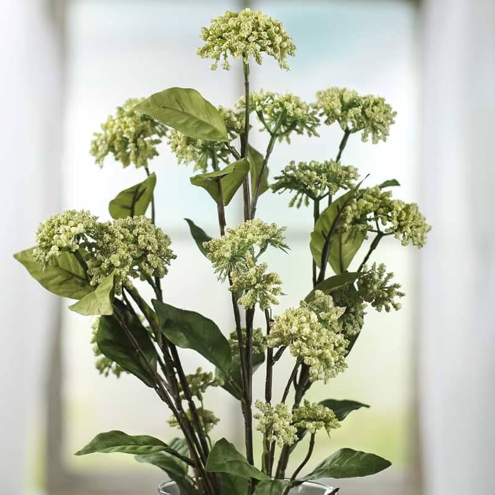Factory Direct Craft Green Queen Anne's Lace Artificial Flowers - Fake Dried Look Queen Annes Lac... | Amazon (US)