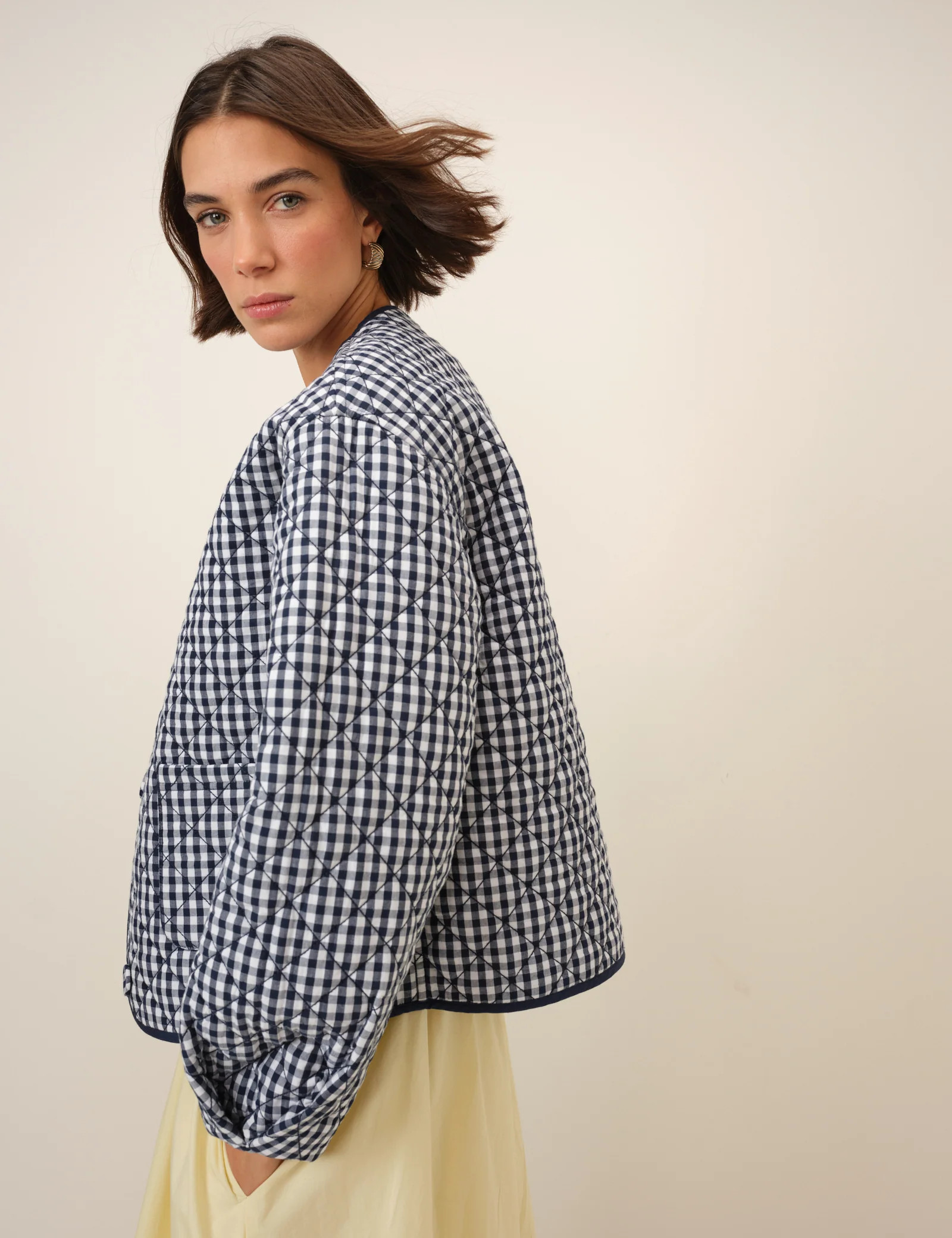 Reversible Navy Gingham Jacket | Nobody's Child